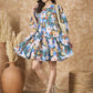 InWeave Multi Abstract Short Dress - Swadesiicart