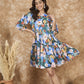InWeave Multi Abstract Short Dress - Swadesiicart