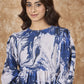InWeave Navy White Tie Dye Short Dress - Swadesiicart