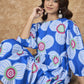 InWeave Blue White Flower Short Dress - Swadesiicart