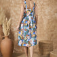 InWeave Multi Abstract Sweetheart Dress - Swadesiicart
