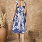 InWeave Navy White Tie Dye Sweetheart Dress - Swadesiicart