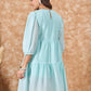 InWeave Sky Blue Chiffon Short Dress - Swadesiicart