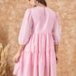 InWeave Pink Chiffon Short Dress - Swadesiicart