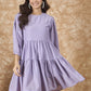 InWeave Lavender Chiffon Short Dress - Swadesiicart