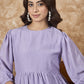 InWeave Lavender Chiffon Short Dress - Swadesiicart