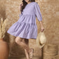 InWeave Lavender Chiffon Short Dress - Swadesiicart