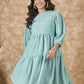 InWeave Cadet Blue Chiffon Short Dress - Swadesiicart