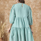 InWeave Cadet Blue Chiffon Short Dress - Swadesiicart