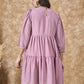 InWeave Mulberry Pink Chiffon Short Dress - Swadesiicart