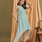 InWeave Sky Blue Chiffon Frill Dress - Swadesiicart