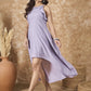 InWeave Lavender Chiffon Frill Dress - Swadesiicart