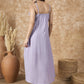 InWeave Lavender Chiffon Frill Dress - Swadesiicart