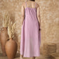 InWeave Mulberry Pink Chiffon Frill Dress - Swadesiicart