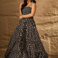 InWeave Black Arrow Ikkat Tiered Dress - Swadesiicart