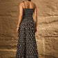InWeave Black Arrow Ikkat Tiered Dress - Swadesiicart