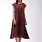 InWeave Abstract A- Line Ikkat Print Dress - Swadesiicart