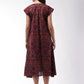 InWeave Abstract A- Line Ikkat Print Dress - Swadesiicart