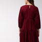 InWeave Women's Barn Red Flared Short Dress - Swadesiicart