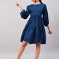 InWeave Teal Blue Flared Dress - Swadesiicart