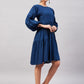 InWeave Teal Blue Flared Dress - Swadesiicart