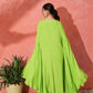 InWeave Lime Green Rayon Cowel Style Kaftan - Swadesiicart