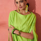 InWeave Lime Green Rayon Cowel Style Kaftan - Swadesiicart