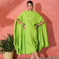 InWeave Lime Green Rayon Cowel Style Kaftan - Swadesiicart