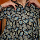 InWeave Black White Leaf Print Flared Dress - Swadesiicart