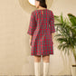 InWeave Red Green Check Dress - Swadesiicart