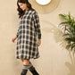 InWeave Black Beige Check Dress - Swadesiicart