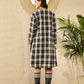 InWeave Black Beige Check Dress - Swadesiicart