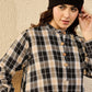 InWeave Black Beige Check Dress - Swadesiicart