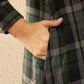 InWeave Green Black Check Mandarin Button Neck Dress - Swadesiicart
