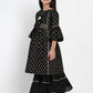 NOZ2TOZ Black Printed Kurta & Sharara Set For Girls | Swadesiicart