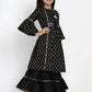 NOZ2TOZ Black Printed Kurta & Sharara Set For Girls | Swadesiicart