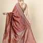 Kalini Ethnic Motifs Woven Design Zari Banarasi Saree | Swadesiicart
