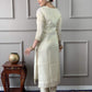 The52 Cream Embroidered Chanderi Silk Fabric Straight Kurta, Pant and Dupatta Set - Swadesiicart