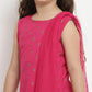 NOZ2TOZ Fuchsia Printed Kurta & Sharara Set with Dupatta For Girls | Swadesiicart