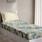 DDecor Green & Yellow Ethnic Motifs 144 TC Cotton Single Bedsheet with 1 Pillow Cover - Swadesiicart