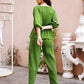 Green Crush Plain Top with Matching Bottom - Eesha - Swadesiicart