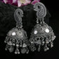 Tehzeeb Creations Women's Black Oxidised Earrings With Ghungroo | Swadesiicart