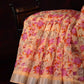 Light Orange Colour Floral Design Semi Chanderi Saree By Gayathri Reddy Designer Studio | Swadesiicart