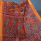 Shades of Mustard Colour Kalamkari Print Semi Chanderi Saree By Gayathri Reddy Designer Studio | Swadesiicart