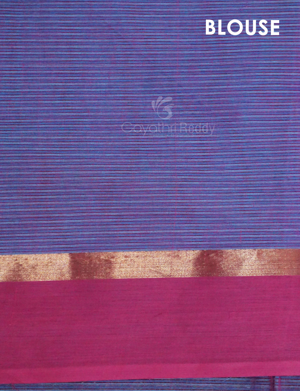 Dual Shade of Sky Blue And Violet Pure Mangalgiri Cotton By Gayathri Reddy Designer Studio | Swadesiicart