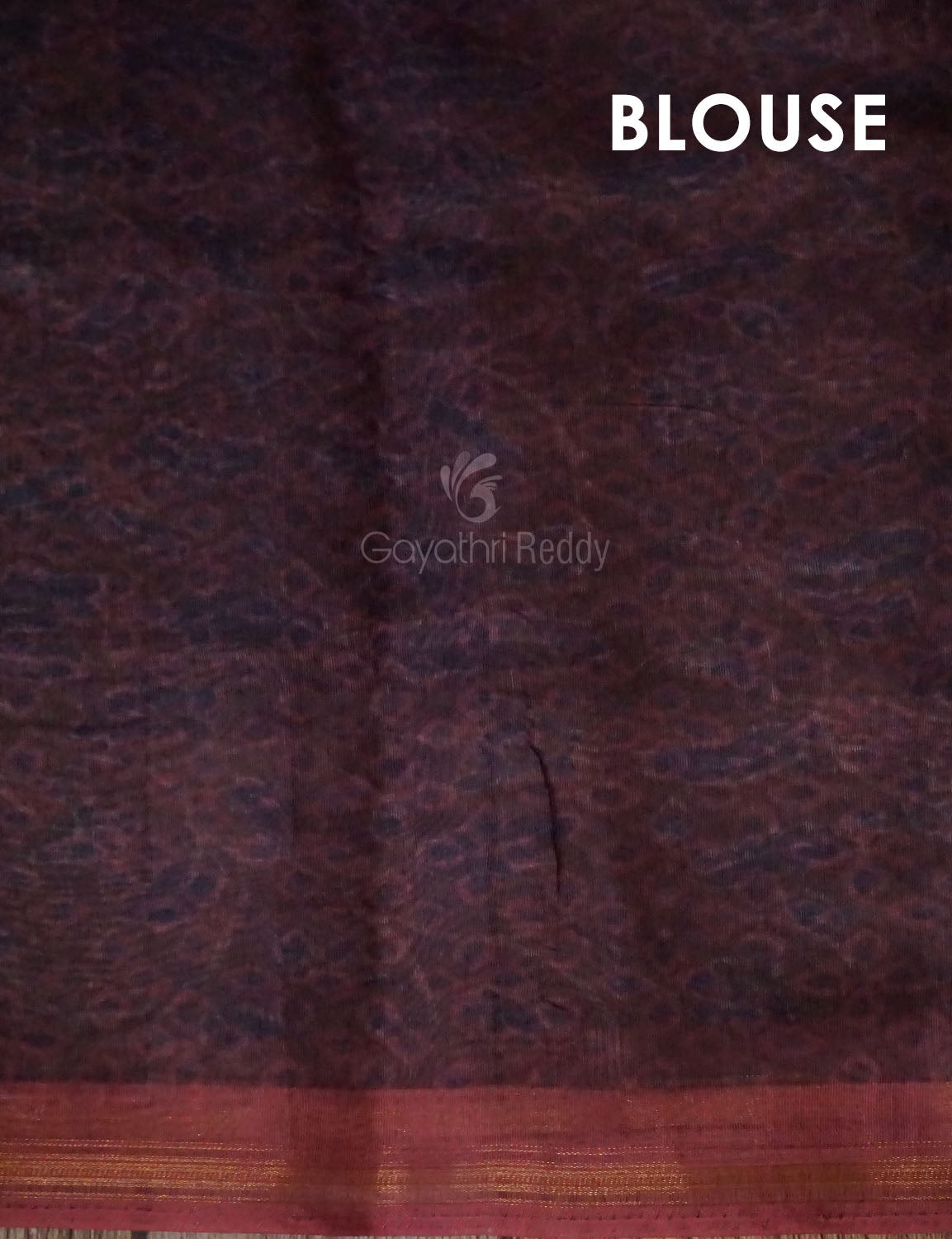 Dark Wine Colour Floral Design Semi Chanderi Saree By Gayathri Reddy Designer Studio | Swadesiicart