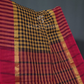 Mustard And Black With Checks Pure Mangalgiri Cotton Saree By Gayathri Reddy Designer Studio | Swadesiicart