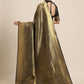 Saree Mall Black & Gold-Toned Ethnic Motifs Zari Silk Blend Banarasi Saree | Swadesiicart
