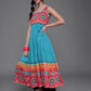 Aks Floral Printed Sleeveless Cotton Silk Anarkali Kurta