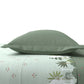 MYTRIDENT Green & White Ethnic Motifs Cotton 144 TC King Bedsheet With 2 Pillow Covers - Swadesiicart